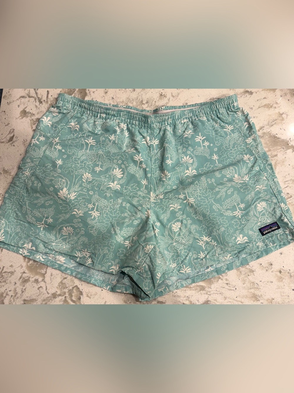 Patagonia Women's Teal Floral Bermudas